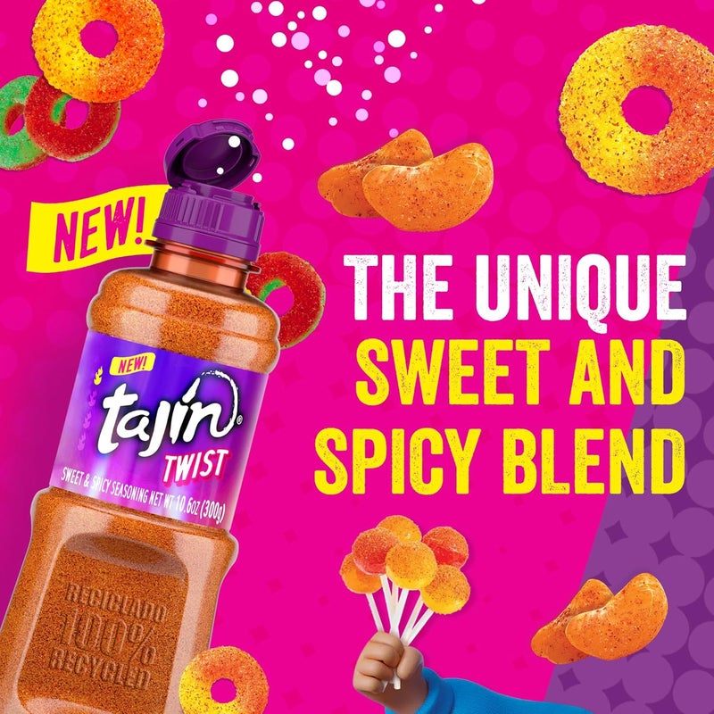 Tajin تاجين تويست توابل حلوة وحارة، مسحوق فواكه وفلفل حار، 10.6 أونصة - Image 5